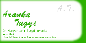 aranka tugyi business card